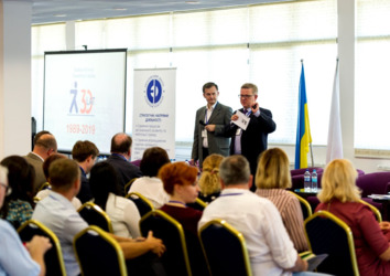Wystąpienie Prezesa FRDL Cezarego Trutkowskiego na konferencji podsumowującej projekt, Lwów, wrzesień 2019